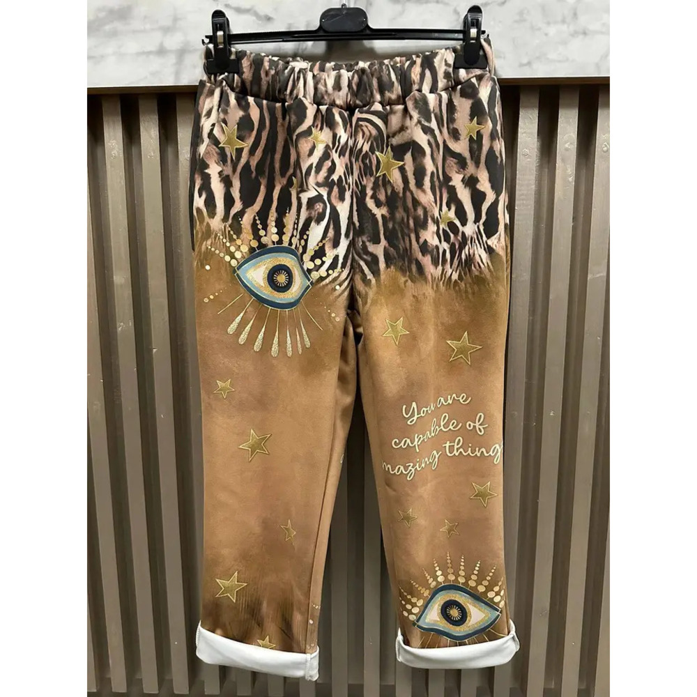 L516 Loowie Celestial Vision Printed Jogger Sweatpants One Size